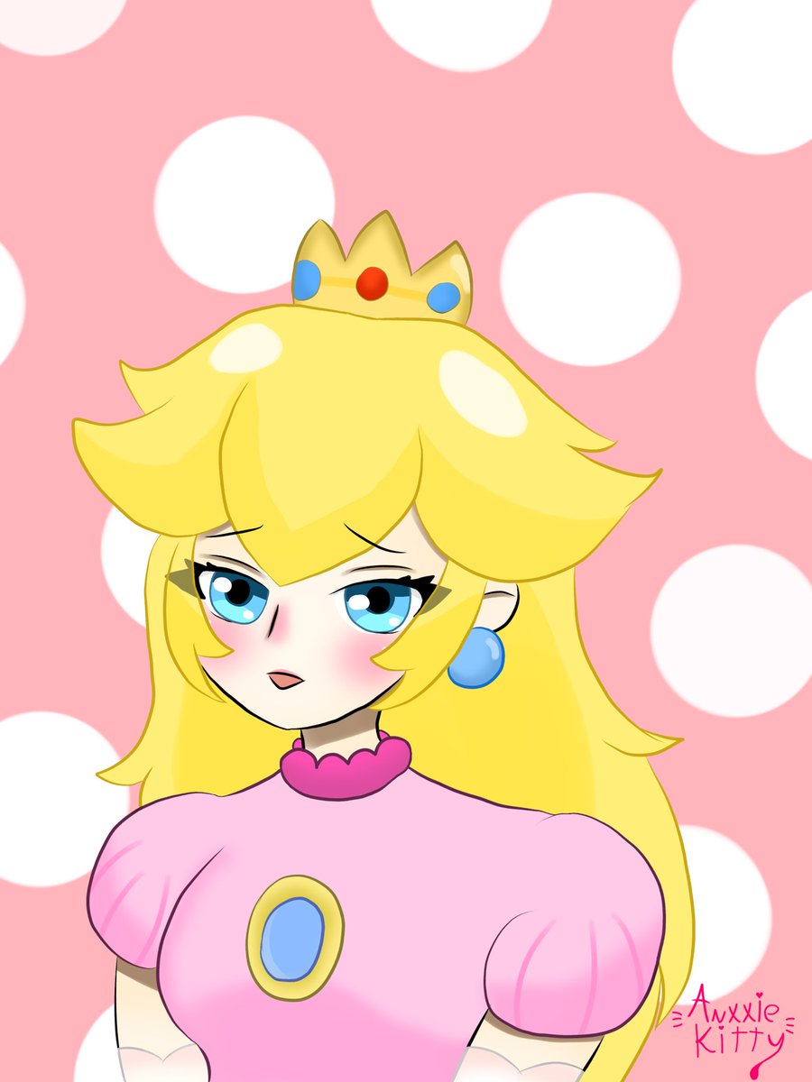 anxxie_kitty's tweet image. #fanart #
princesspeach #cute #supermario 

Fanart da princesa Peach🩷