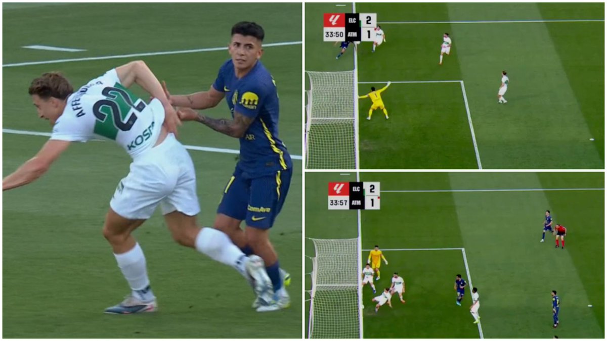 El minuto de infarto en el Elche - Atlético: autoexpulsión de Almada, gol de penalti y otro con ayuda del VAR  #Atleti