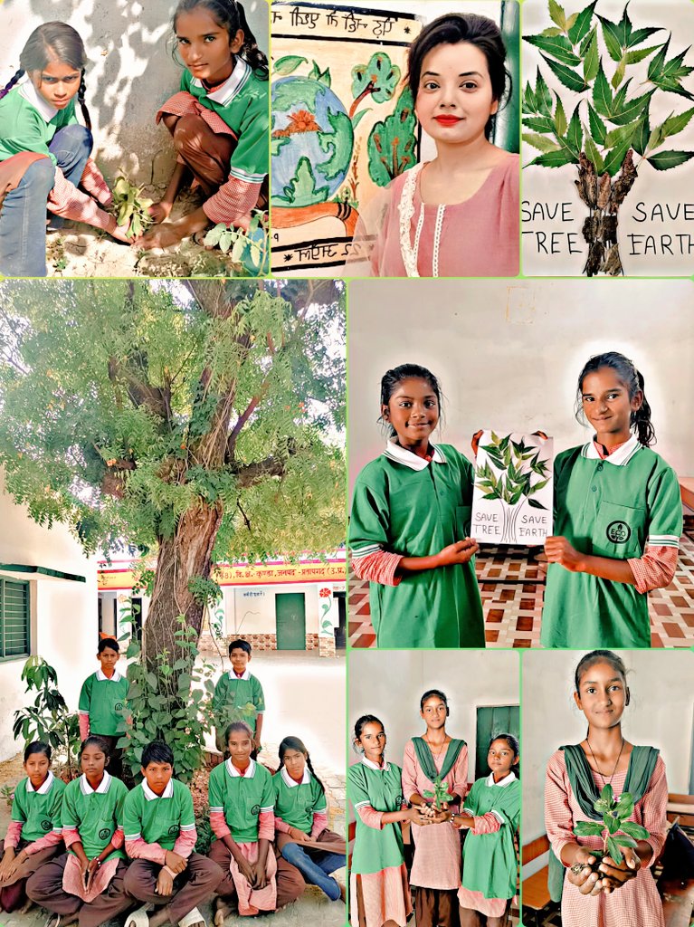 Earth Day celebrations across schools of Pratapgarh showcased inspiring student participation through tree plantation, cleanliness drives &amp; poster making.

Young minds united for a greener, sustainable future.
#BasicEducationDepartmentUP #GovtOfUP #MinistryOfEducation