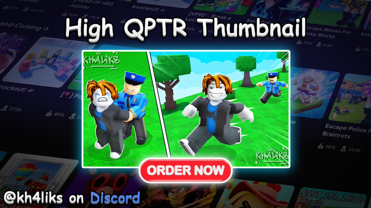 kh4liksGFX's tweet photo. HIGH CTR AND HIGH QPTR THUMBNAILS FOR SALE
📷- Looking for eye-catching thumbnails? 
🛒- Order today!: https://t.co/w3FsOvls0C
💬- OR dm kh4liks on @discord 📷 https://t.co/ywdvmxR9Mf