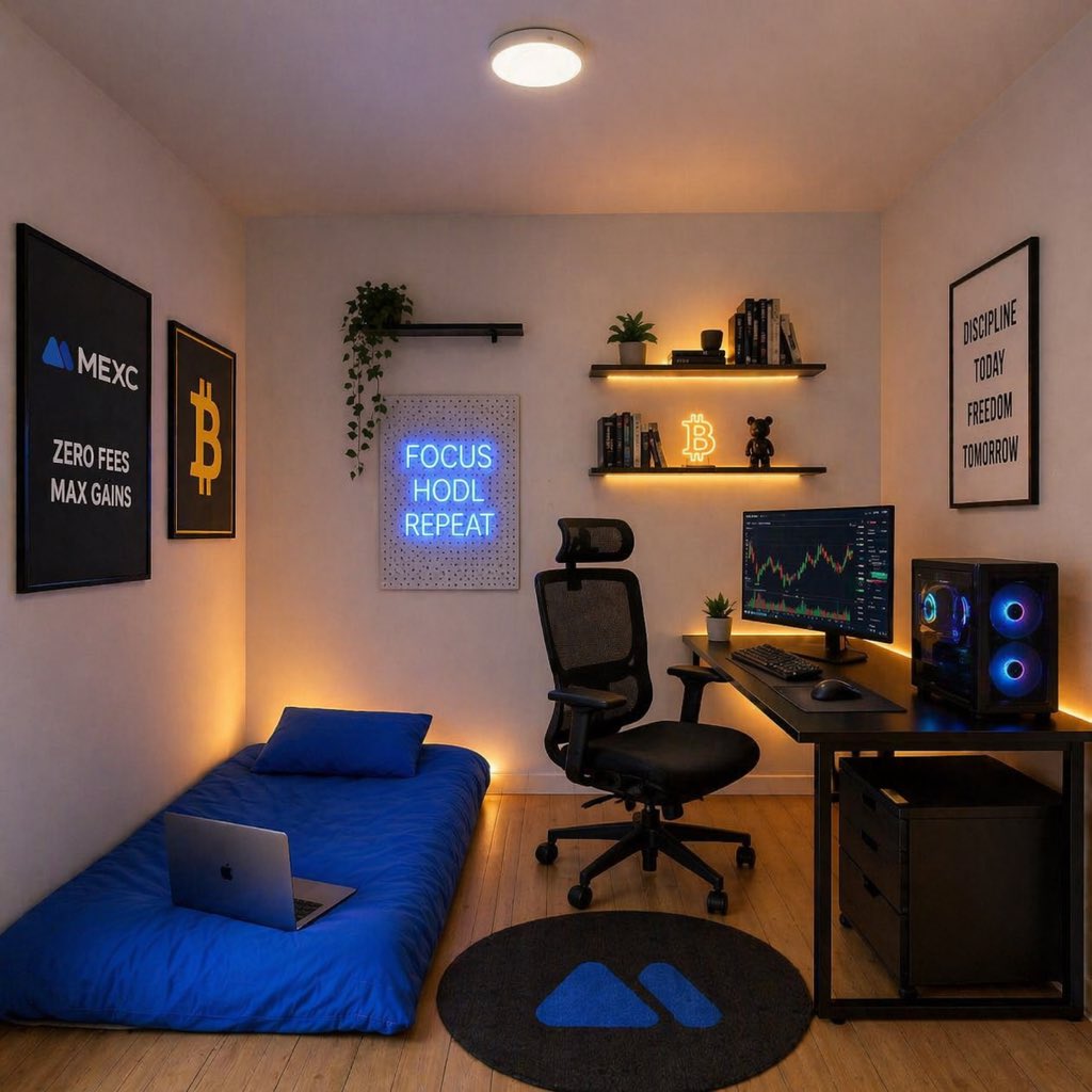 kaybles05's tweet photo. @MEXC I’d recreate that room as a focused trading space:
•Cheap desk + chair (comfort = better decisions)
•LED light (keeps you locked in at night)
•Second-hand monitor (big upgrade for charts)
•Keep it minimal → less distraction, more discipline
UID: 12442681
#MEXCOFee https://t.co/JNdkZL3ac9