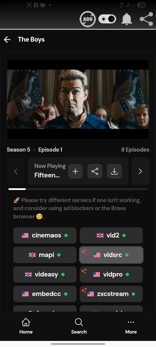 fyinite's tweet photo. Watch homelander and the boyz season 5 for free here  on the @fyinite app for free link in the comment section https://t.co/sK54lxPuRy
