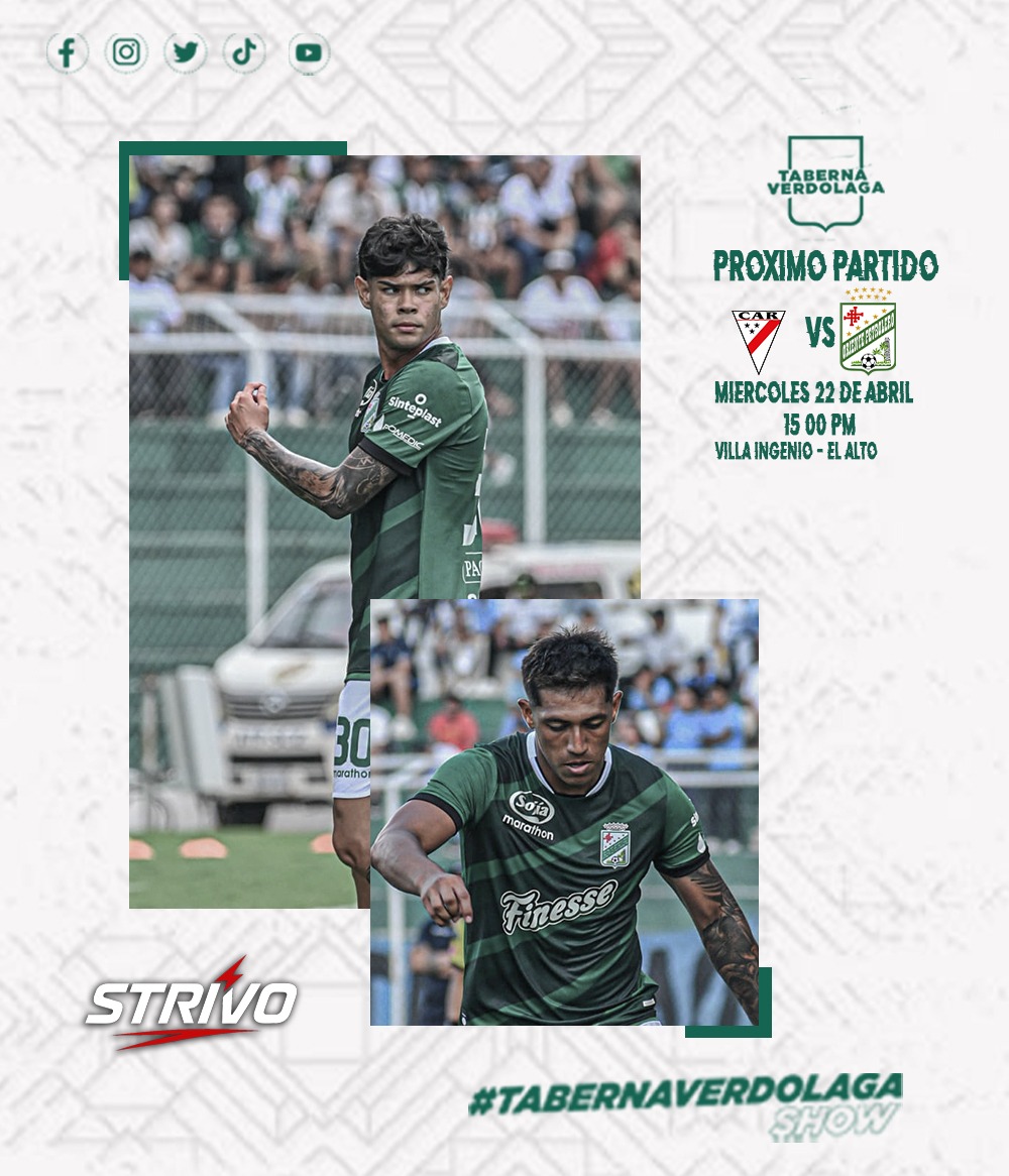ORIENTE EN BUSCA RESCATAR PUNTOS 

El albiverde enfrenta a un Always Ready golpeado. 

Con un once bastante prometedor Gilbert, Vaca y Tomianovic en la ofensiva Oriente busca la victoria en suelo alteño.

#TabernaVerdolaga
Sponsored by @strivo_oficial