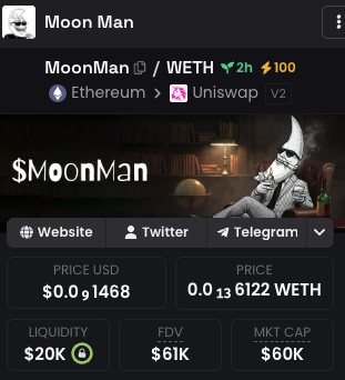 SimonDesue's tweet photo. $MOONMAN is live

Time to reverse from here, 60K mcap could be a nice R/R

All eyes on the moonman ;)

CA: 0x65DEC1A42bBf7b2a10B81fD1f8ba059C8D2f2042 https://t.co/twVV1wLT8L
