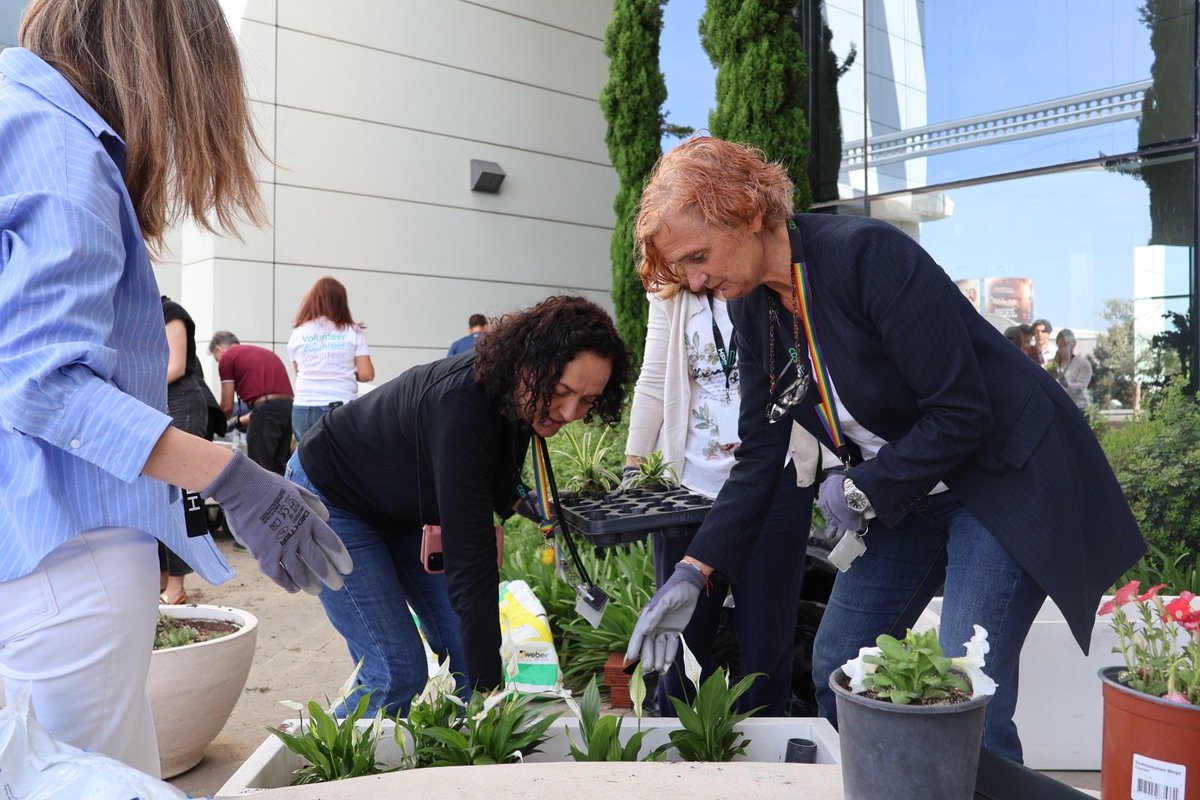 HPECDS_ES's tweet photo. 🌏 Celebramos el Día Internacional de la Tierra replantando nuestros jardines.

Tras los daños causados por las tormentas de este invierno, nos hemos reunido en la oficinas de Madrid para recuperar este espacio, trabajando en equipo y conectando con la naturaleza. 🌱🌷

#HPE #CDS https://t.co/WNtzfh0UhQ