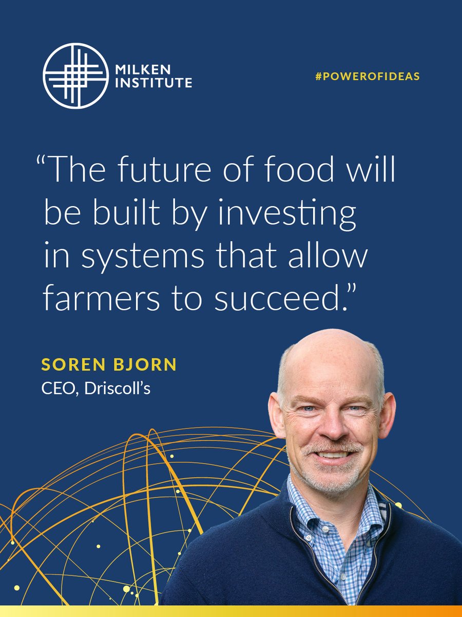 MilkenInstitute's tweet image. This year’s #PowerOfIdeas #MIGlobal collection features insights on leading in a new era, from the future of food to strong new leadership to resilient global health systems.

Click through the graphics for highlights from this third group of thought leaders, visionaries, and
