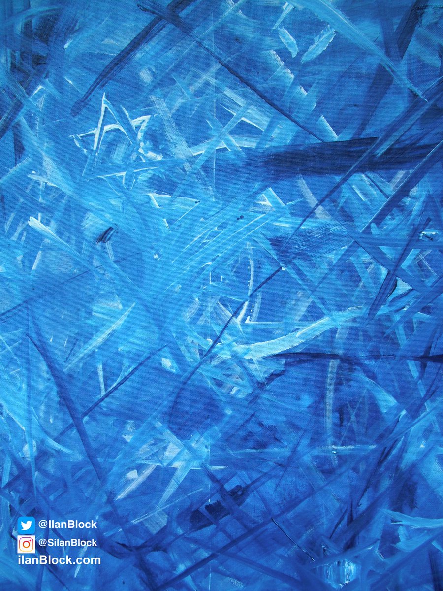 IlanBlock's tweet image. Kachol Vi Lavan (blue and white)
acrylic paint on canvas, 18x24, circa 2012