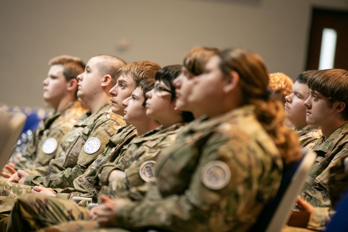 WVNationalGuard's tweet image. At Lewis County High School, where Lt. Col. Kevin Diamond serves as the Senior Aero Space Science Instructor and leads a large #JROTC class of 78 cadets, six seniors were recognized in a ceremony on Monday.