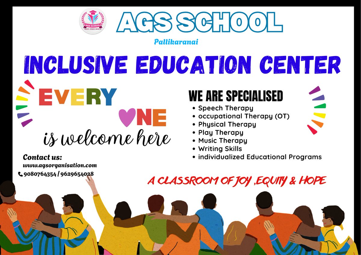 agseducation's tweet image. "Where everyone belongs! 🌟 Our inclusive classes are designed to support every student's success. #InclusiveEducation #Belonging #AGSSCHOOL #pallikaranai #admissionsopen