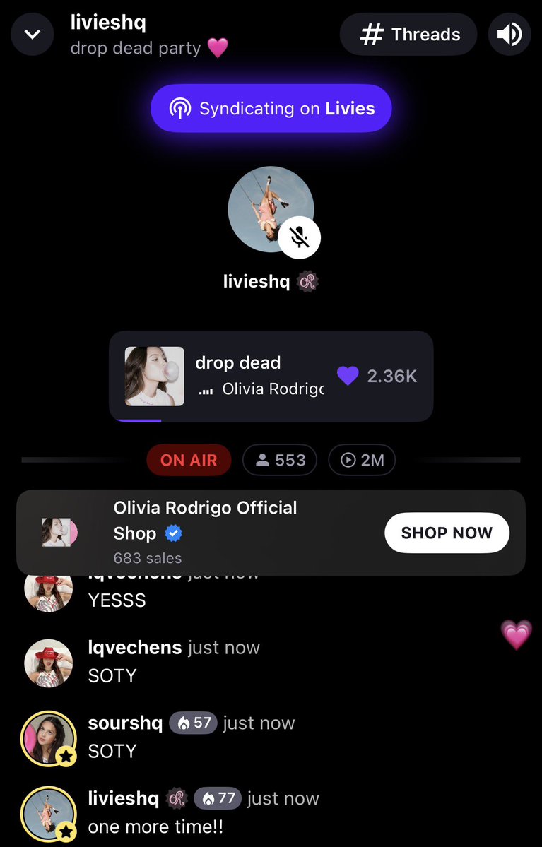 one last time jamming out to drop dead with my friend <a href="/LiviesHQ/">olivia’s livies 🩷</a> 😋‼️