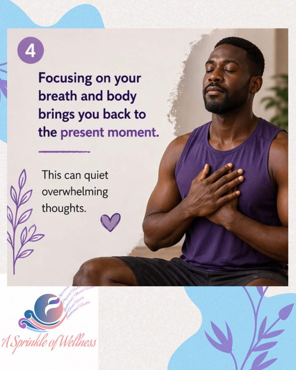 ASprinkleofWell's tweet image. Mindful movement isn’t about perfection, it’s about showing up for yourself, especially on the days when depression feels heavy. 💜
You deserve gentle healing. Stay consistent. Trust your process
#MindfulMovement #EmotionalResilience #DepressionSupport #MentalHealth #Wellness