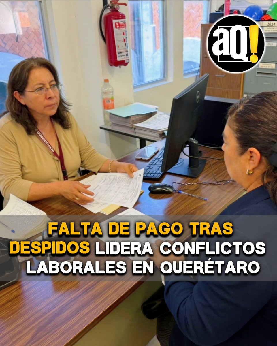 AlertaQro's tweet photo. 💵‼️Falta de pago tras despidos lidera #conflictoslaborales en Querétaro
👥📨En lo que va del año, se han recibido 8 mil 198 solicitudes por conflictos laborales individuales en Querétaro. 👇
https://t.co/qWA5dPizxX https://t.co/XwbzuCKTs7