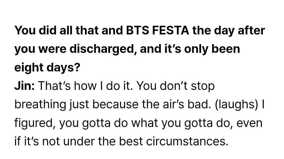 something about seokjin dropping the most simple but deeply profound sentences in casual conversation as if it’s the most obvious thing in the world…