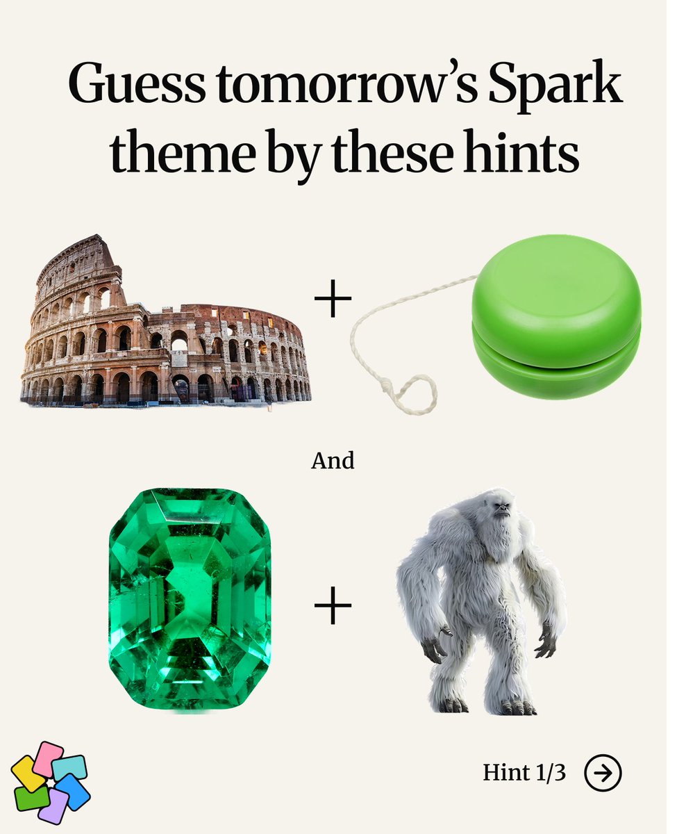 playsparkapp's tweet image. Can you guess tomorrow's theme?

#spark