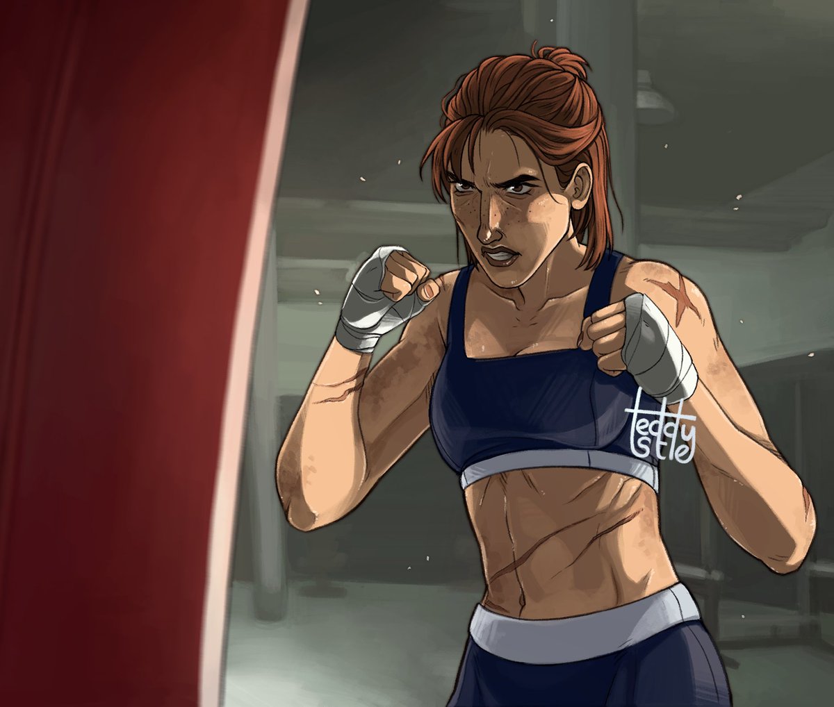 teddystleart's tweet photo. Adding a lil bit of spice to these~ Sweaty skin establishes itself as enemy NO.2! #dispatch #robertrobertson #mechaman https://t.co/Fd6UkwqAwX