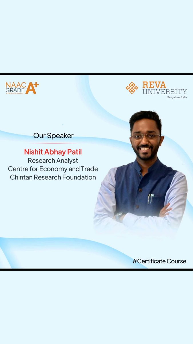DaveSolanki's tweet photo. Join the Certificate Course on India's National Security in the Age of Techno-Geopolitical Disruption organized by School of Geopolitics and Public Policy,  @REVAUniversity. Registration Link: https://t.co/gy4XxseXcI https://t.co/BTLlkSvOPR