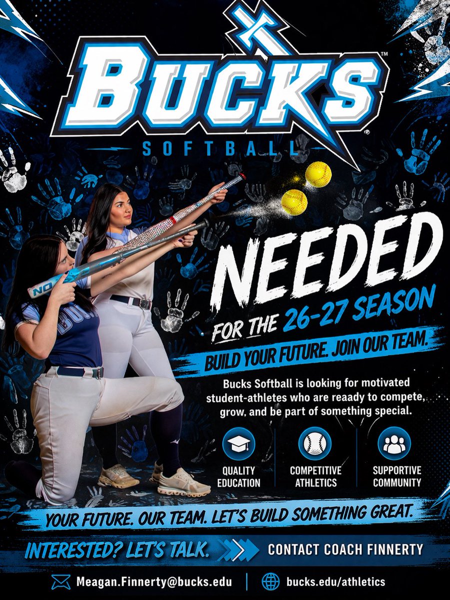 CoachMeg29's tweet photo. ONLY A FEW SPOTS LEFT!!! Don’t miss your chance! 

#BucksCountySoftball #COLLEGESOFTBALL #USCAA #NJCAA #BUCKSCCC #SoftballRecruiting https://t.co/i1Dr8pZSmz