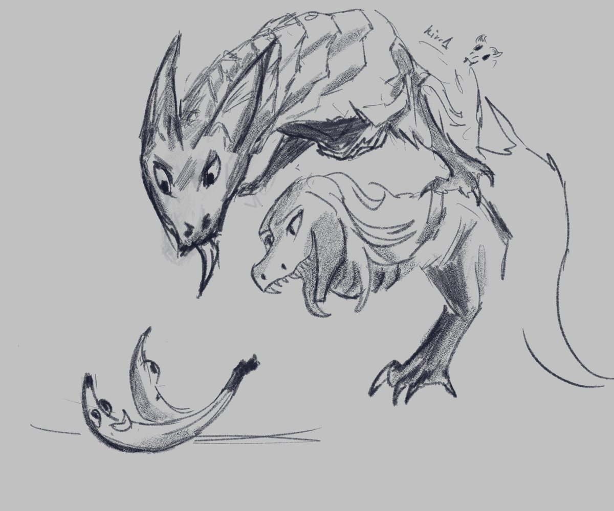 luskatastezhka's tweet image. Scaly girlfriends found hidden bananas on the trail! 🤔🤔 Now they are debating the toughest question in life: How exactly do dragons eat a banana? 😂 Should they carefully peel it with claws or just go in for one massive one-third bite at once? 😂
#dragon #art #banana #furry