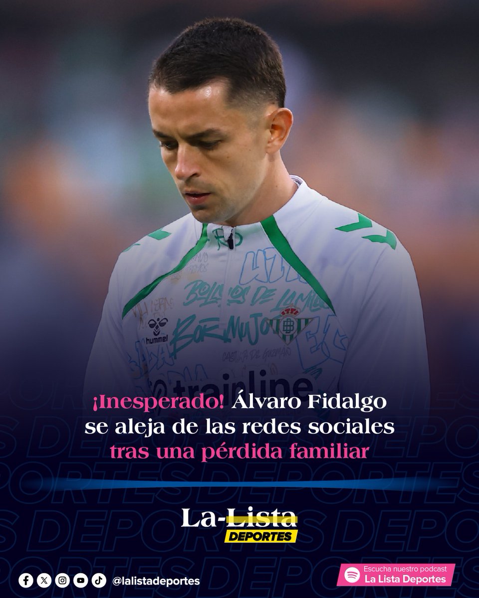 El mediocampista Álvaro Fidalgo ha causado conmoción entre sus seguidores tras desaparecer de Instagram y la razón es una pérdida familiar que lo ha obligado a alejarse de las redes sociales.

la-lista.com/deportes/alvar…