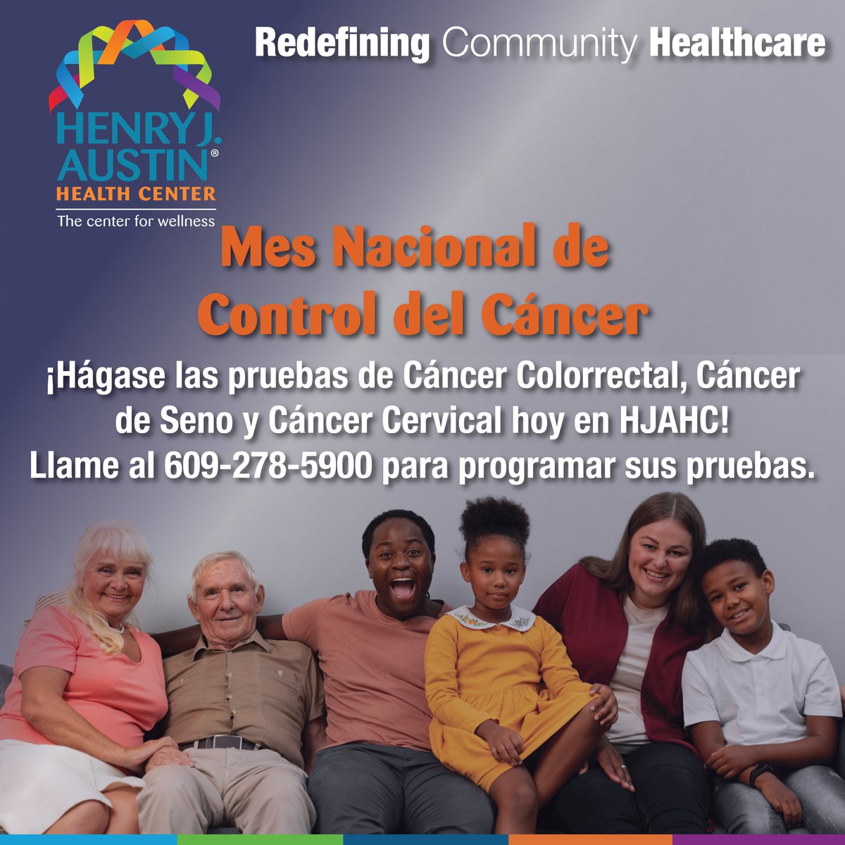 HJAHC's tweet photo. Early detection isn’t just a medical tip—it’s a life-saver. For National Cancer Control Month, we are making screenings easier than ever.

Get checked with our cancer screenings: colorectal, breast, and cervical are all available at HJAHC!

Call 609-278-5900 to schedule today. https://t.co/qYRmvTWAE0