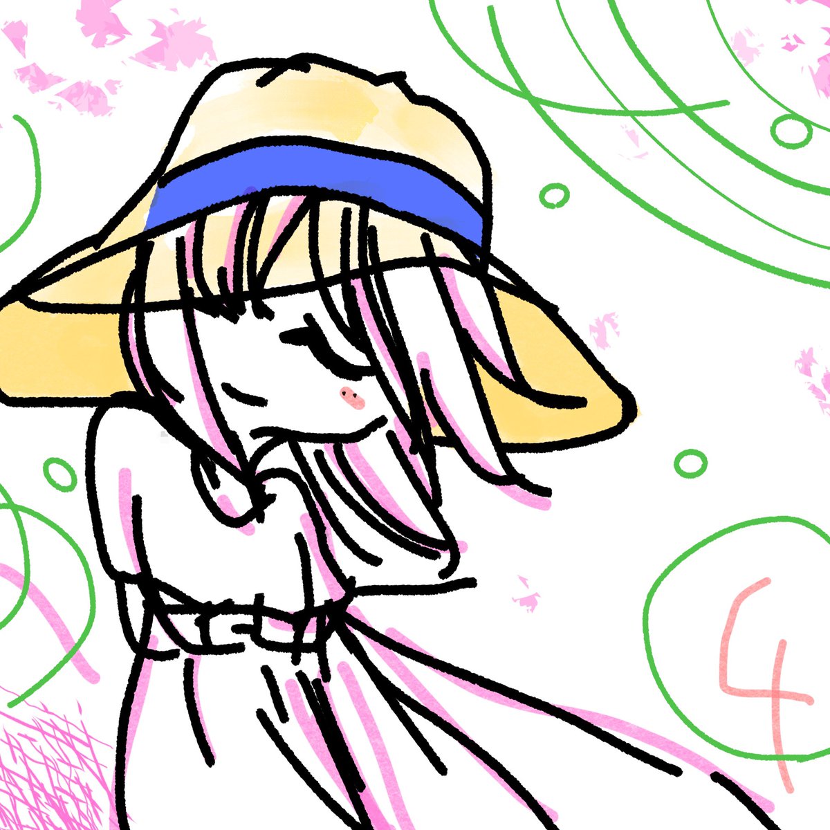 こちらも4月の新緑がとても気持ちの良い色だったので思い出して描きました^_^🌱🌸