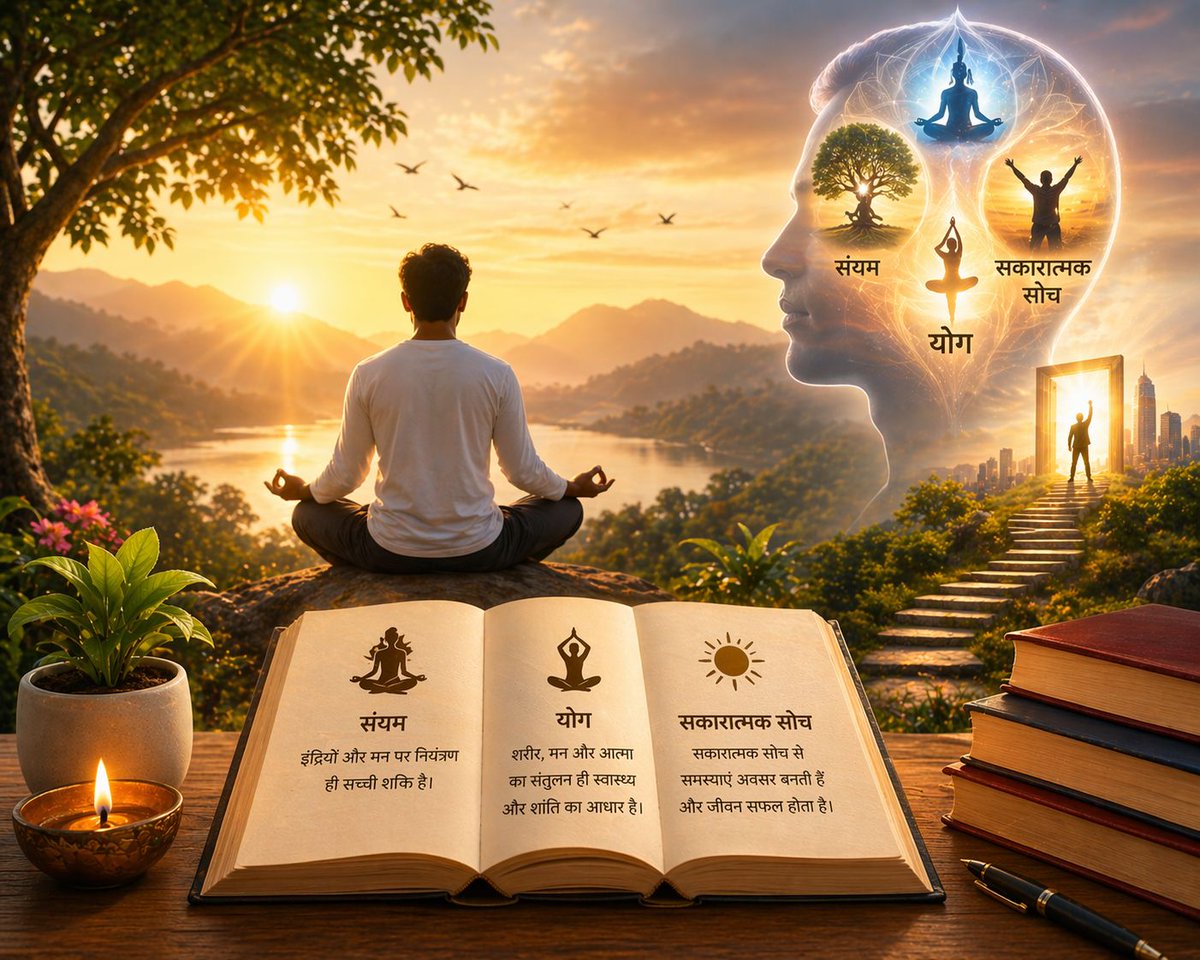 makarandmsgs's tweet image. संयम, योग और सकारात्मक सोच—ये जीवन की असली ताकत हैं। Anmol Satsahitya इन मूल्यों को समझाकर व्यक्ति को आंतरिक शांति और सफलता की ओर ले जाता है। इस #WorldBookDay पर इसे अपनाएँ। 🧘‍♂️📖