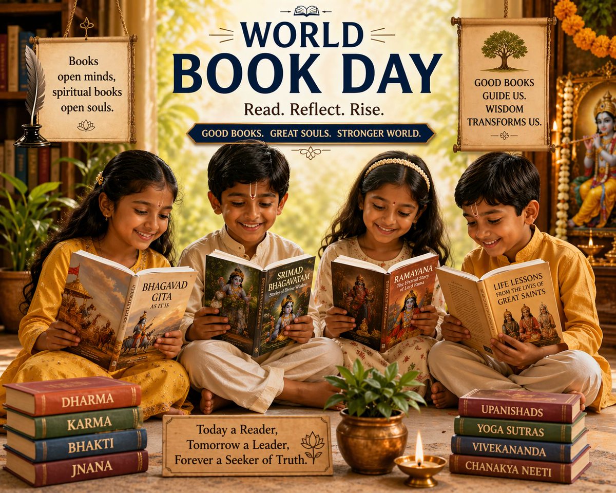 makarandmsgs's tweet image. किताबें सिर्फ पढ़ने के लिए नहीं होतीं, वे जीवन को समझने और बदलने का माध्यम होती हैं। Anmol Satsahitya हमें सही सोच, मजबूत आत्मबल और सही निर्णय लेने की क्षमता देता है। #WorldBookDay 📚💡