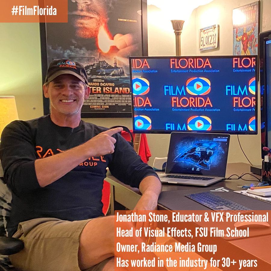 Faces of the Industry
Jonathan Stone, Educator &amp; VFX Professional 
Head of Visual Effects, FSU Film School
Owner, Radiance Media Group 
Has worked in the industry for 30+ years