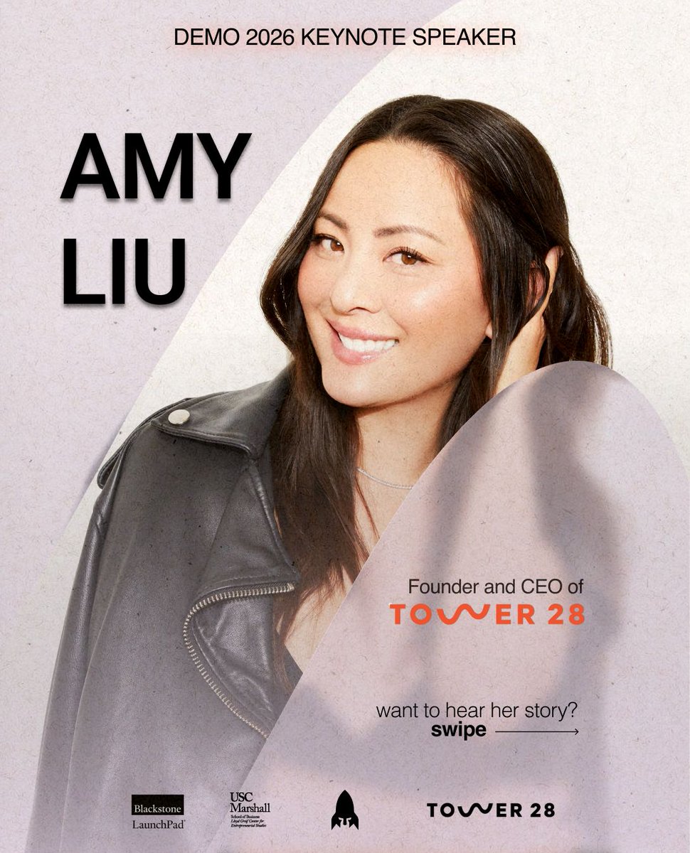 TroyLabsVC's tweet photo. Amy Liu, Founder &amp; CEO of Tower 28, is speaking in 20 minutes.

RSVP to DEMO and pull up to TCC Ballroom: https://t.co/sEqzhfLdcA https://t.co/NqEnrj5LO4