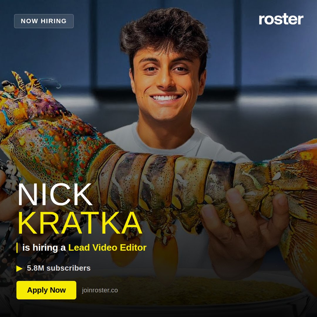 Roster | AI creator hiring platform tweet media