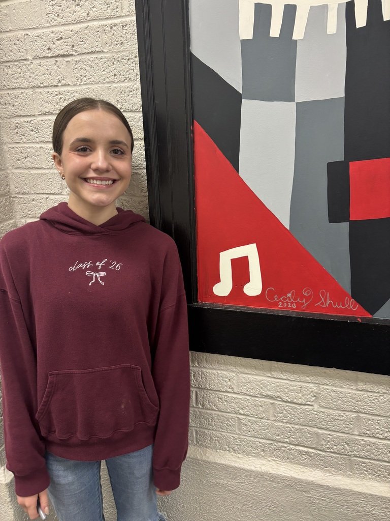 usd358's tweet photo. Aubrey Justice and Cecily Shull, senior art students, have finally completed the new murals in the band hallway. We are so proud of these young ladies' hard work and dedication to their artistic endeavors. https://t.co/LPmFPsit81
