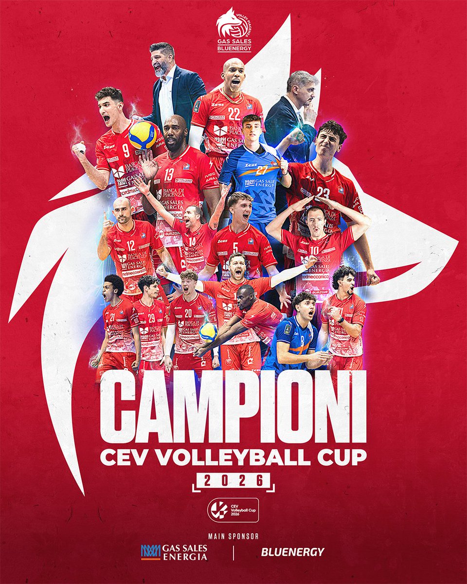 GasSalesVolley's tweet photo. La CEV Volleyball Cup è 𝙱𝙸𝙰𝙽𝙲𝙾𝚁𝙾𝚂𝚂𝙰𝙰𝙰𝙰𝙰 🏆🌍⚪️🔴 https://t.co/bryfyTJ3SY