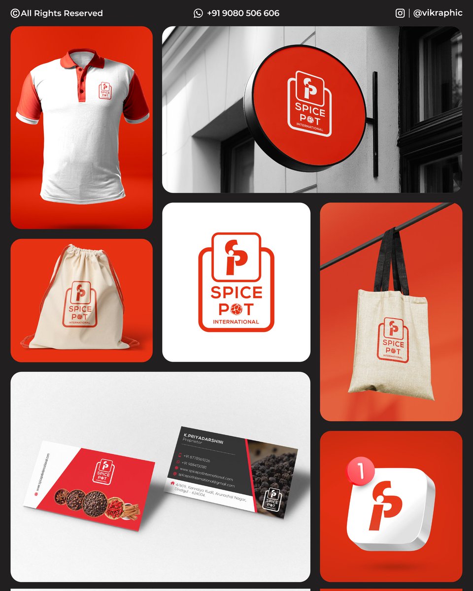 Vikramgraphix's tweet image. 🖥️Project : Spice pot International Logo Presentation 

📷Follow @vikraphic @vikramgraphix For more Designs Inspiration 
©️All rights reserved 
..............................................

#logodesign #logo #spicepot #restaurant #food