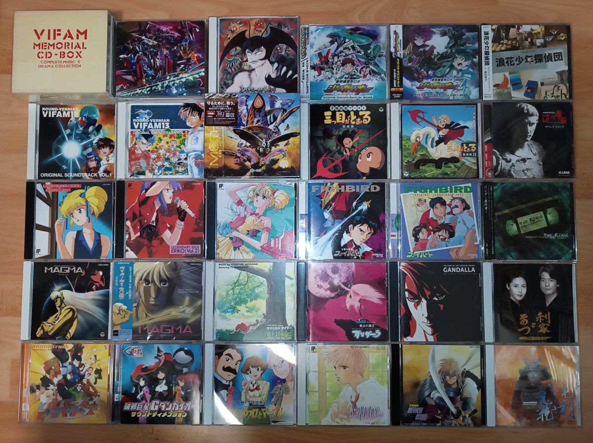 AnimeScore's tweet photo. My small collection of soundtrack CDs 💿 with top brilliant orchestral music with lot of awesome grooves composed by 
Toshiyuki Watanabe 渡辺俊幸 @watanabetoshiyu 

Thank you for great music!🔥🙏👍 https://t.co/VQlX6RBePO
