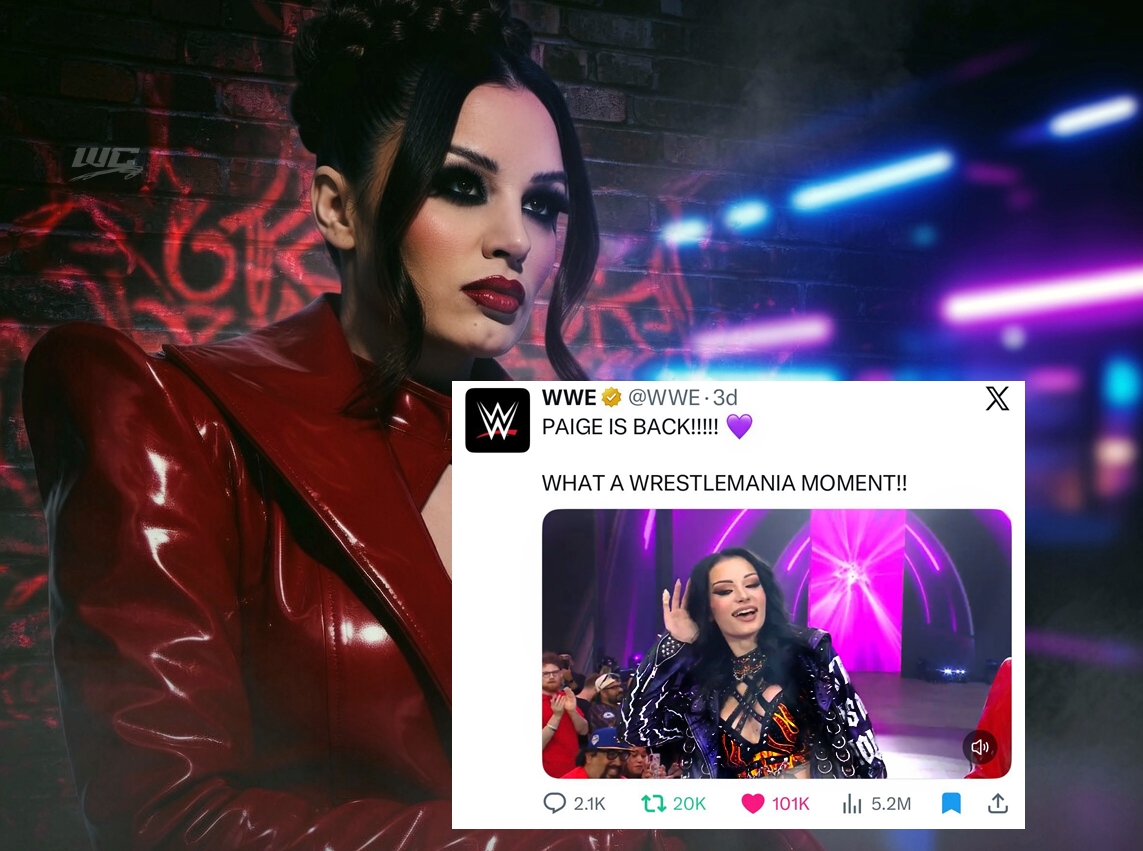The "Most Viewed" and "Most Liked" WWE clip on X from the WrestleMania 42 weekend was the shocking return of Paige 🔥 

Now, let that sink in!!! <a href="/Saraya/">SARAYA</a>