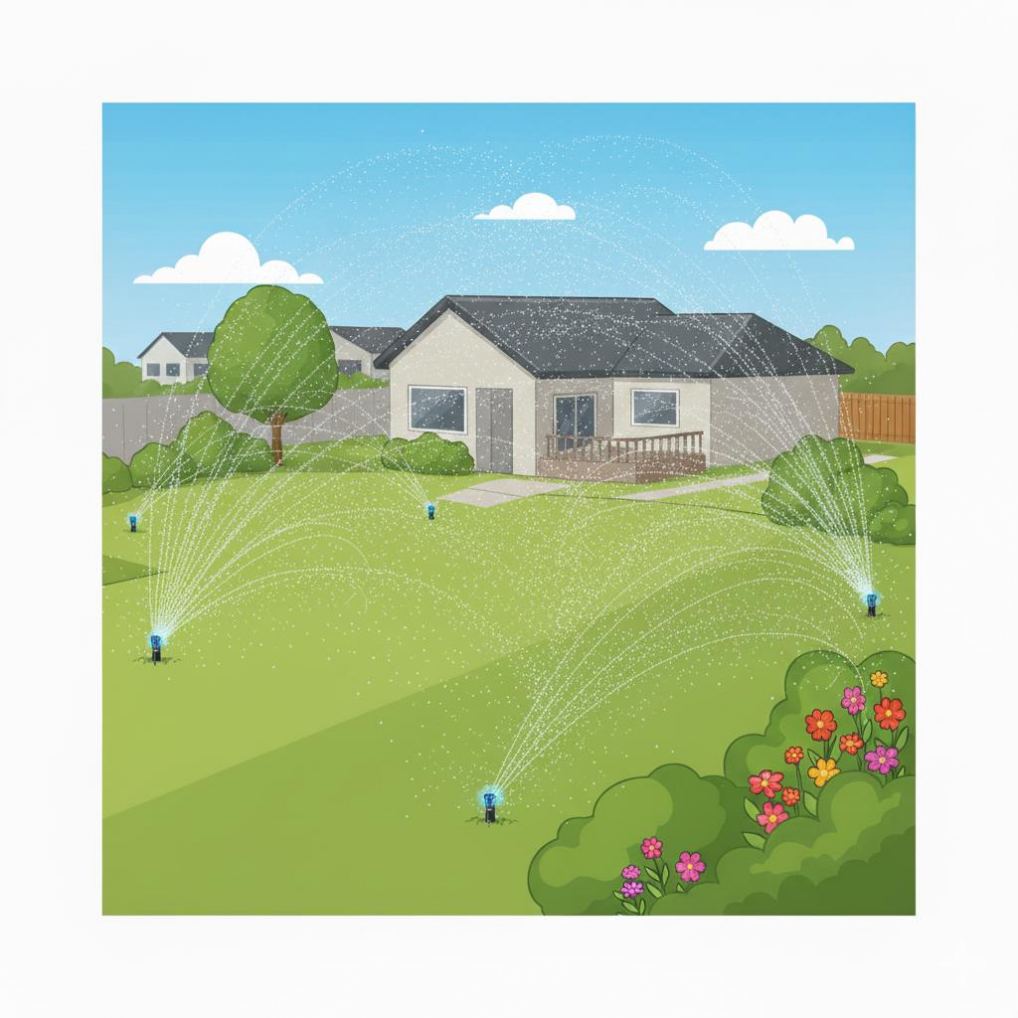 EnviroSol1's tweet photo. Residential Irrigation Systems:

Residential Irrigation Systems can be broadly categorized into three main types, each with pros and cons:

1. In-Ground Sprinkler Systems (High Flow)
2. Drip Irrigation Systems (Low Flow)
3. Surface/Above-Ground Systems

https://t.co/xacUsnvhM0 https://t.co/Aw1i6mZrRr