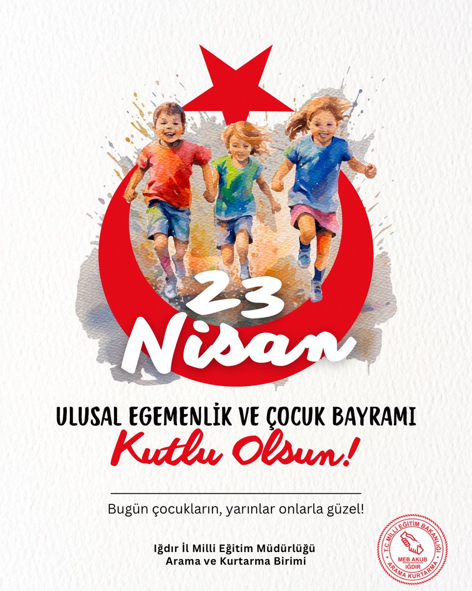 igdirmebakub's tweet photo. 23 Nisan Kutlu Olsun…🇹🇷🇹🇷 #23Nisan https://t.co/pSokPWqQMR