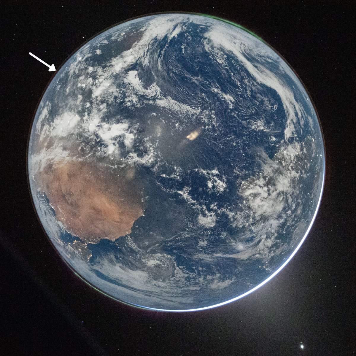 ShaneGerkin's tweet photo. This photo is from the Artemis II mission and what is most striking is you can make out the sodium line. It's incredible how truly little separates us from the vast nothing of space.   This planet is all we have and is blessing that should be cherished. Happy Earth Day everyone https://t.co/n06k7DCVpe