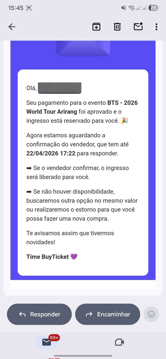 NANHIA VAI VER O BTS 💜✨️ tweet media