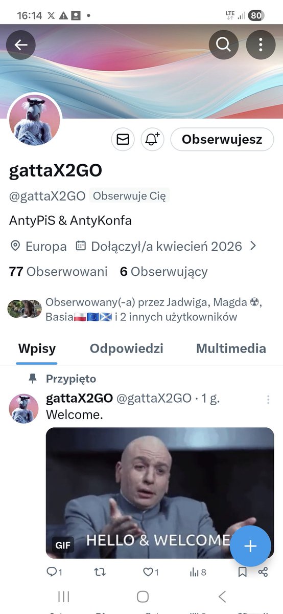 ‼️‼️‼️ODBUDOWA‼️‼️‼️‼️
KOCHANI. Ledwo nasz Gattax uporal sie z odbudową kolejnego, zawieszonego konta, to znowu mamy kolejny strzał.Gattax od paru dni nie mógł wejść na konto, dziś okazało się że nadal nie może sie zalogować skoro założył inne. Prosze Follow i RT 
<a href="/gattaX2GO/">gattaX2GO</a>