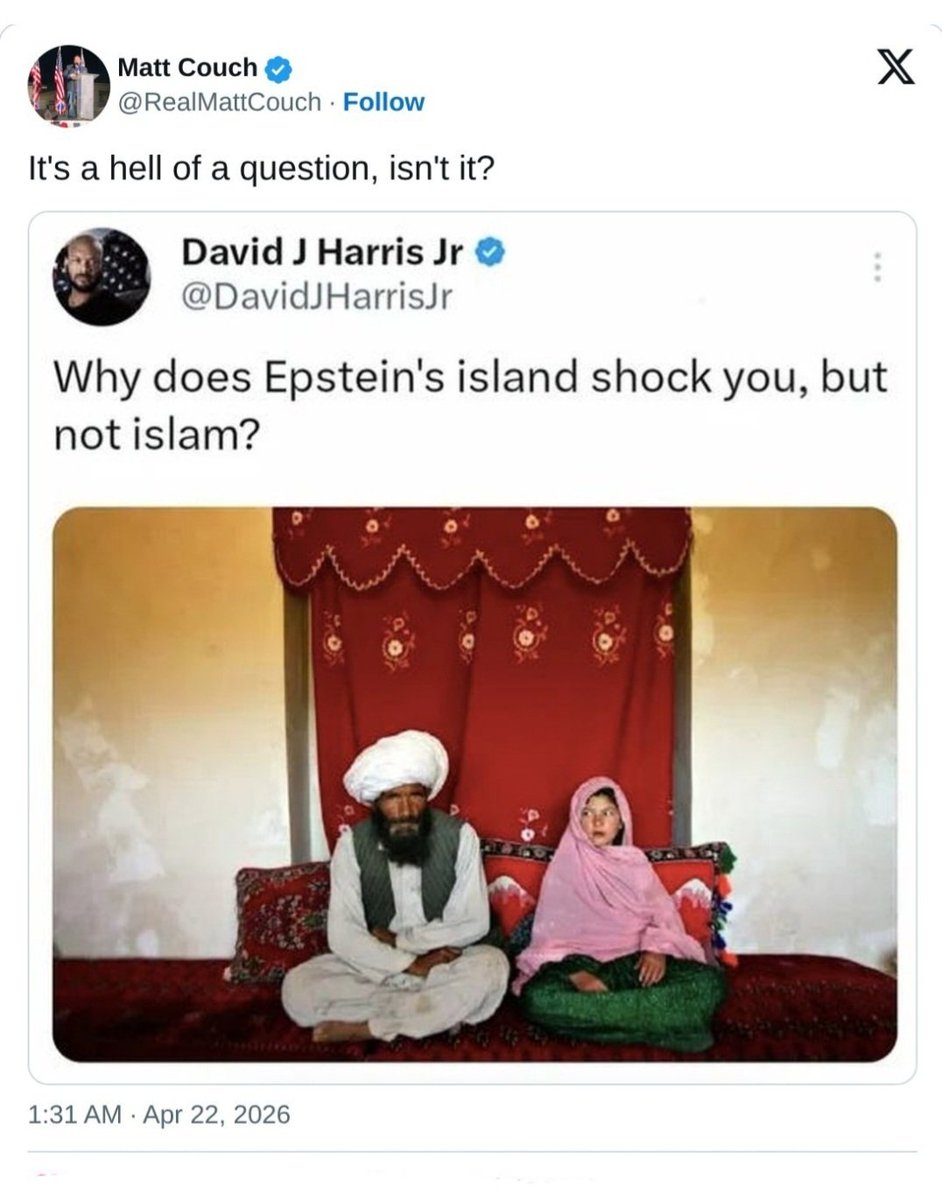 JeffCoxOriginal's tweet image. *CHILD BRIDES* ARE JUST
MORE IRREFUTABLE PROOF THAT 
#ISLAM👿 IS ABSOLUTELY *NOT* COMPATIBLE WITH WESTERN SOCIETIES &amp;amp; DEMOCRACY‼️ 
Don't take anyone's word for it.
Look at World #History.
Read the #Quran for yourselves.
IT IS A ☪️ANCER THAT DESTROYS COUNTRIES !!!!! 

#MUSLIMS