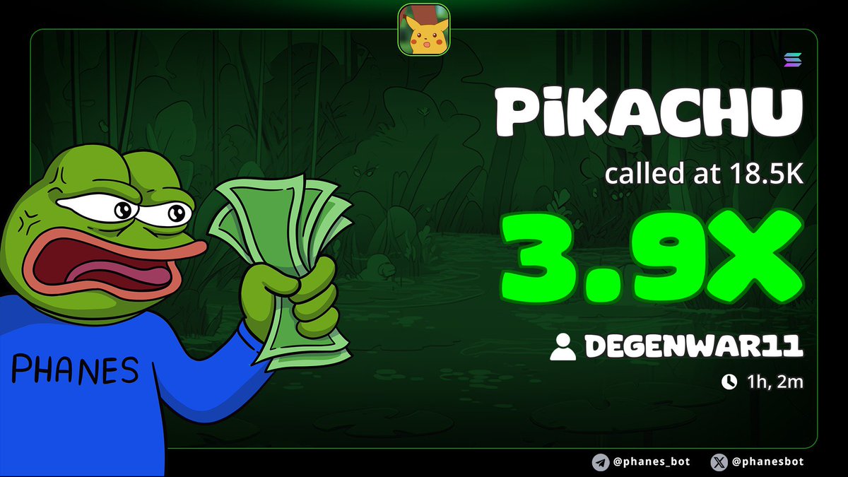 DegenWar01's tweet image. 3x pump on my alpha call on $PIKACHU

CA&amp;gt;&amp;gt; 3ffZQJfmpGQ1Nw9jZqxvonqsybDbEA11PZLX461u2gV5
#memecoin #Cryptotrends #Alpha #Degen #solana