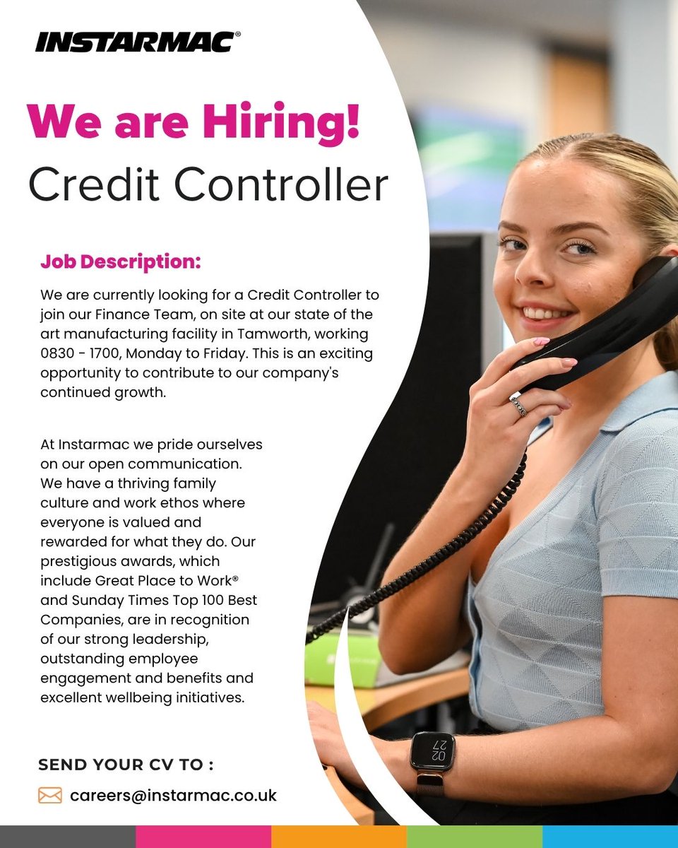 InstarmacGroup's tweet image. Join our Finance Team at Instarmac and play a key role in supporting our continued growth – all from our state-of-the-art manufacturing facility in Tamworth.

👉 Ready to take the next step in your finance career? Apply now!
app.healthboxhr.com/job-applicatio… 

#Hiring #FinanceJobs