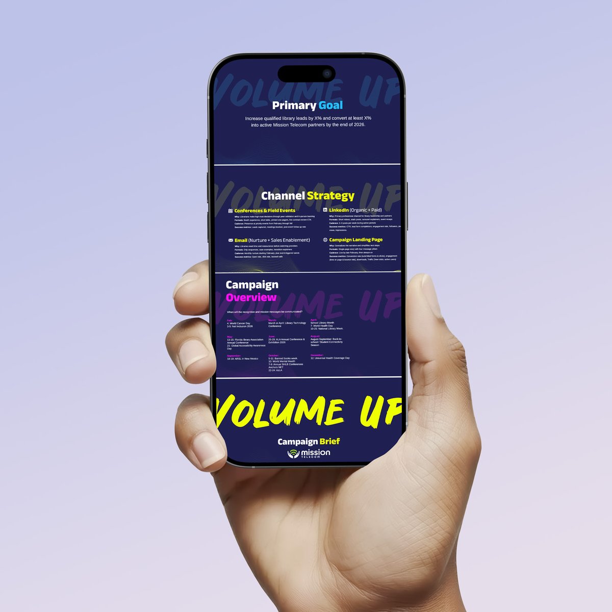 gremio_studio's tweet photo. VOLUME UP! Branding para una campaña de Mission Telecom: presentación digital + website + social media #branding #design #presentationdesign #digitaldesign https://t.co/BmR9yu1iDJ