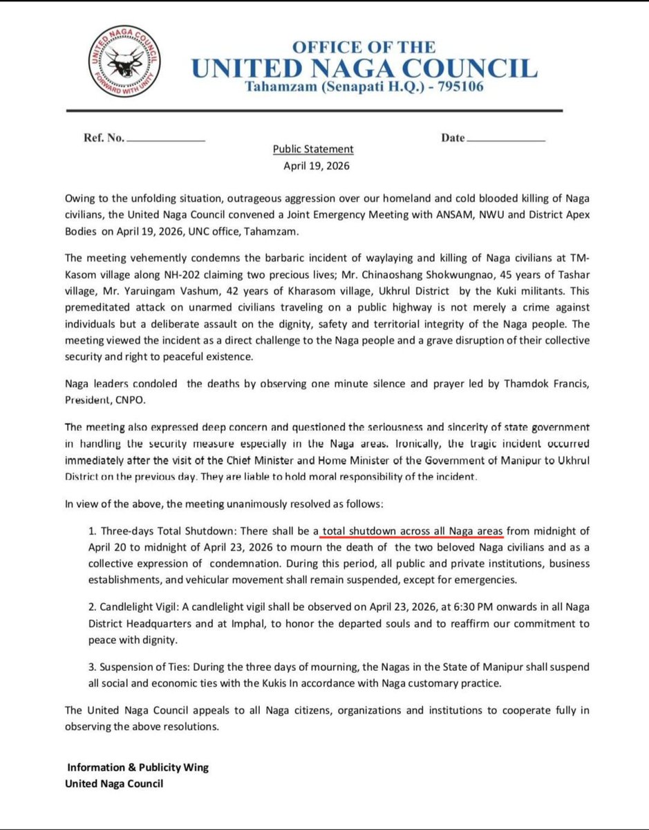 Son_Of_Kipgen's tweet image. As per the United Naga Council’s statement, a total shutdown and suspension of social and economic ties with the Kukis was called in Naga inhabited areas. However, why was a woman manhandled and forcibly dragged out of her shop in a Kuki village? 
#HumanRights