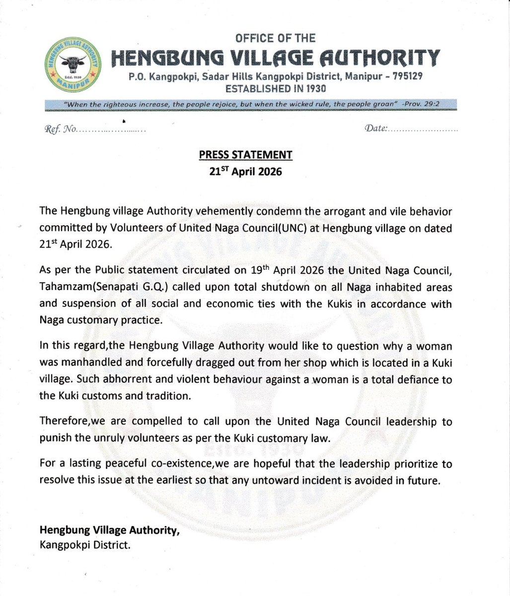 Son_Of_Kipgen's tweet image. As per the United Naga Council’s statement, a total shutdown and suspension of social and economic ties with the Kukis was called in Naga inhabited areas. However, why was a woman manhandled and forcibly dragged out of her shop in a Kuki village? 
#HumanRights