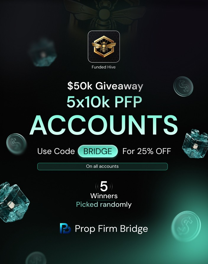 🚨 $50K FUNDEDHIVE GIVEAWAY 🚨

🎉 5 x $10K PFP ACCOUNTS 🎉

HOW TO WIN👇
1️⃣ Follow: <a href="/PropFirm_Bridge/">Prop Firm Bridge</a> <a href="/FundedHive/">FundedHive</a> <a href="/AkashWolfe/">Akash Mane</a>
2️⃣ Follow &amp; Engage: shorturl.at/08zbh
2️⃣ Like + Retweet this post
4️⃣ Tag 3 trader friends

BONUS: Engage with all recent posts

🎟️ Use Fundedhive
