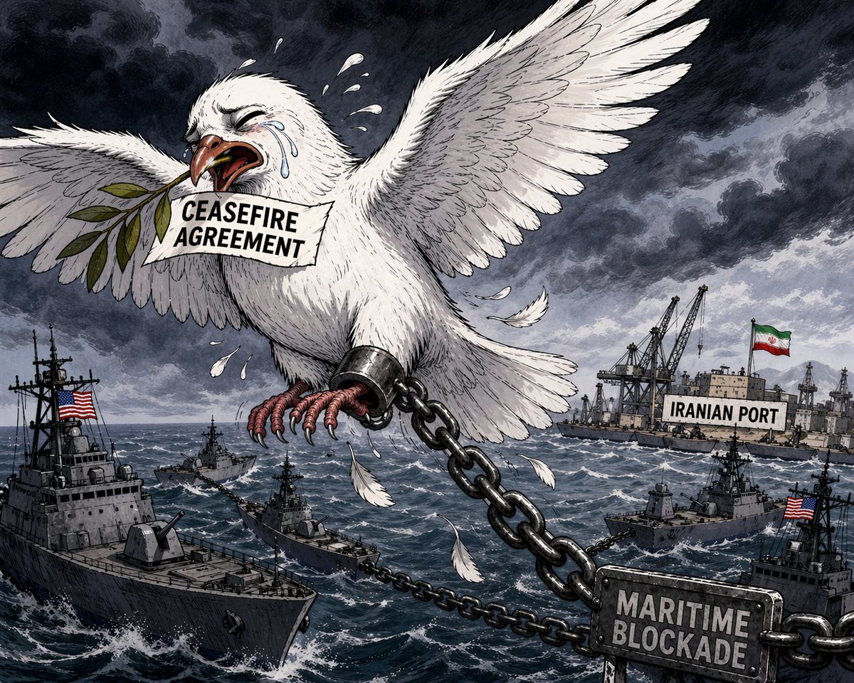 ChinaDaily's tweet image. #ChinaDailyCartoon Chained peace #Iran #US #MiddleEast @times_palette