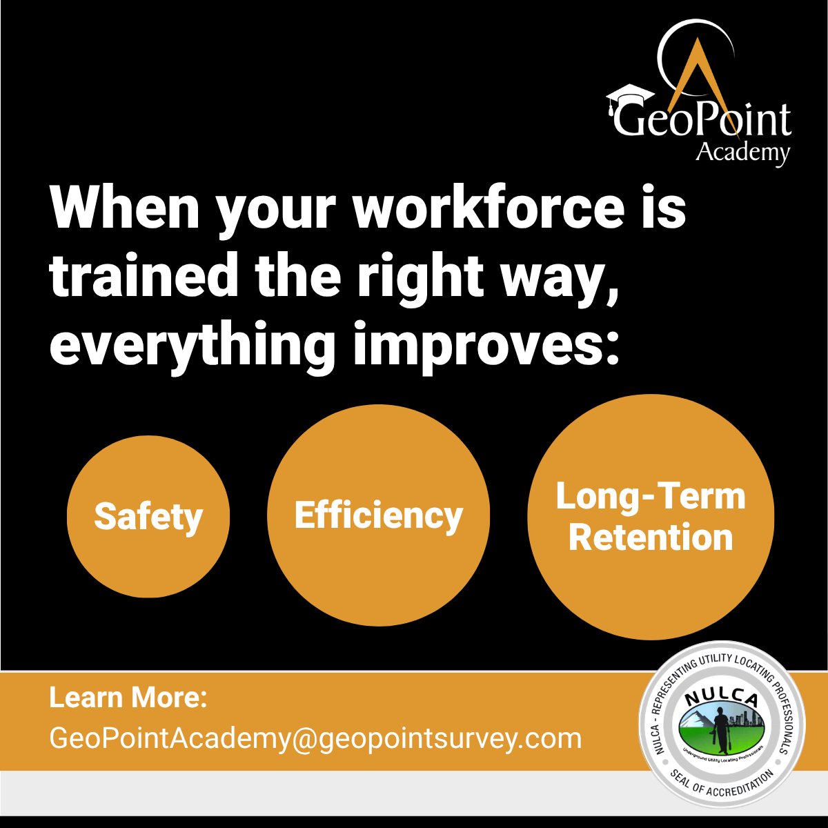 GeoPointSurvey's tweet photo. GeoPoint Academy helps organizations build stronger, safer, and more consistent teams through practical, NULCA-accredited utility locating training.

Email geopointacademy@geopointsurvey.com to learn more about upcoming courses.

#GeoPointAcademy #WorkforceTraining https://t.co/muMSDfWSsS