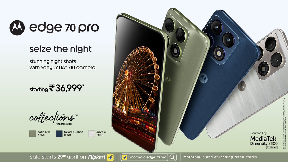 Smilerathor's tweet photo. Thank you @stufflistings bhayya for the motorola edge 70 Pro
#winedge70Pro #motorolaEdge70Pro #SeizeTheNight
Favourite feature: 50MP Sony LYTIA 710 📸
Favorite color/finish:
- Pantone Titan (Tailored-Fabric Finish)
Happy winning ❤️
🧿🤞 https://t.co/7ILwZxFfGV